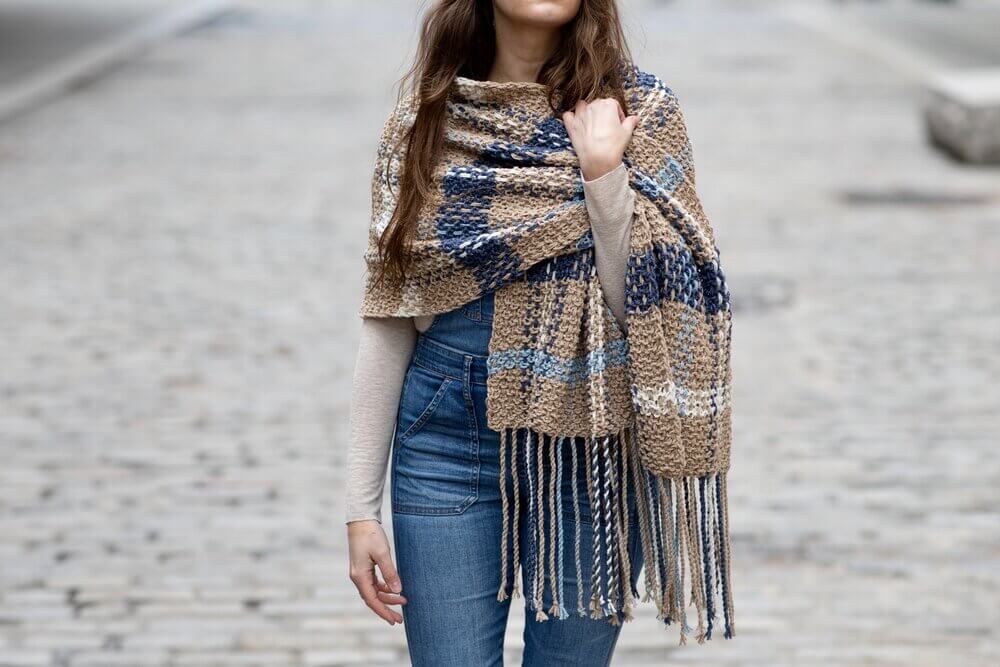 Waterbury+Plaid+Blanket+Scarf+pattern+by+Two+of+Wands