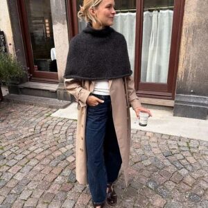 Накидка шарф Ivy Cape (Накидка из Плюща) спицами Накидка шарф Ivy Cape (Накидка из Плюща) спицами